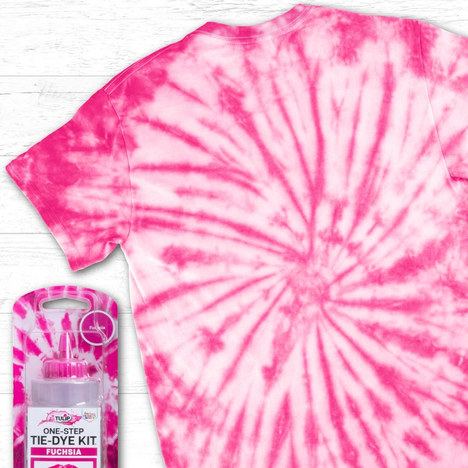 One-Step Tie-Dye Kit  Fabric Dye Open Stock 21544 Fdy Opstk Fuchsia 3/36, as Detailed