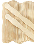 100 Pcs Wooden Fan Handles 8 Inch, Jumbo Craft Sticks for Wedding Programs, or Paint Mixing Crafts Home Art Projects, Classroom Art Supplies
