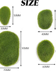 40PCS Artificial Moss Rocks (4 Sizes), Green Moss Decor for Floral Arrangements, Fairy Gardens and Crafting