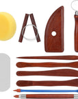 34Pcs Pottery Tools and Clay Scultping Tools Kit, Clay Tools for Sculpting, Pottery Kit for Carving, Ceramic Tools for Pottery Clay, Beginners and Professionals
