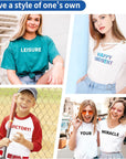 30 Sheets 930 Pieces Iron on Letters for Clothes 1.6 Inch Heat Transfer Letters with A-Z Iron on Vinyl Letters in 5 Colors PU Alphabet Adhesive Stickers for DIY Printing Craft Fabric T-Shirt Jersey