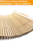 36PCS Bamboo Knitting Needles Set, Single Pointed Knitting Needles, 9 Inches Length Knitting Crochet Supplies for Beginners Handmade (18 Sizes from 2.0Mm-10.0Mm)