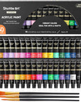 Acrylic Paint Set, 16 X12Ml Tubes Artist Quality Non Toxic Rich Pigments Colors Great for Kids Adults Professional Painting on Canvas Wood Clay Fabric Ceramic Crafts
