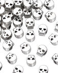 20Pcs 0.41 Inch Colorful Skull Beads Macroporous Metal Spacer Beads Small Skeleton Wedding Prom Halloween Birthday Charm for Jewelry Bracelet Necklace Earring Making DIY Craft Women