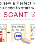 - Super Easy Seam Guide Setter - 1 Seam Guide Setter (4¾" X 1¼" X 1/16”) & 6 Seam Guides - Take the Guesswork Out of Achieving Precise ¼” Seams.