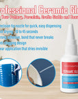Ultimate Ceramic Glue, Proper for Ceramic & Porcelain,30G – Waterproof, High Temperature Resistant and Food Grade Material.