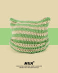 Cute Devil Knitting Striped Hat