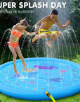 Kids Sprinklers for Outside, Splash Pad for Toddlers & Baby Pool 3-In-1 60" Water Toys Gifts for 1 2 3 4 5 Year Old Boys Girls Splash Play Mat