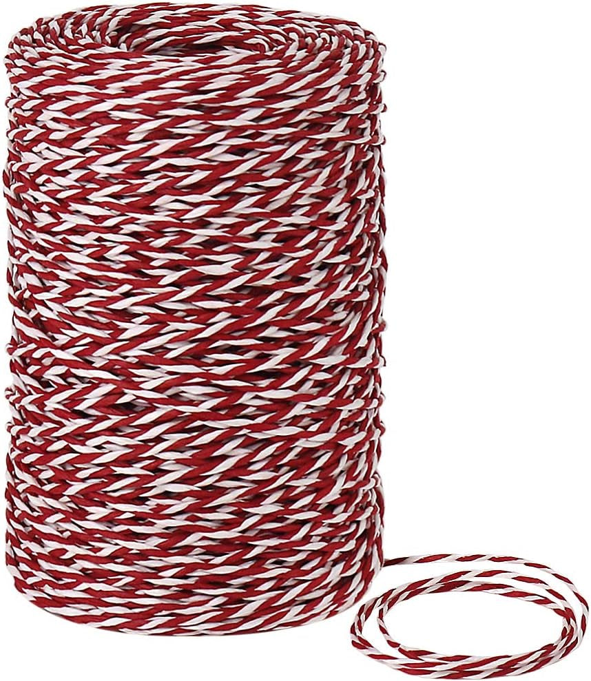 Paper String, 328 Feet 2Mm Craft Raffia Ribbon for Gift Wrapping, Natural Raffia Yarn for Crocheting, Crafting, Packing