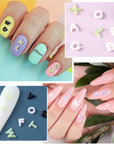 6Sets 3D Letters Nail Art Silicone Molds, Transparent Mini Alphabet Nail Molds, A-Z Letter Resin Molds 26 Alphabets Mold for Women Girls Handmade Nail Art Charms Pendants Jewelry Making Craft