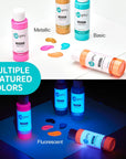 Fabric Paint Set for Clothes, 20 Colors(60Ml/2Oz Each) Permanent Textile Paint with 6 Brushes, 1 Palette, Washable Fabric Paint, Art Supplies for Clothes, Canvas, T-Shirts, Jeans, Bags, DIY Projects