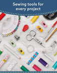 Sewing Kit for Adults and Kids - Small Beginner Set W/Multicolor Thread, Needles, Scissors, Thimble & Clips - Emergency Repair and Travel Kits - Sewing Accessories and Supplies
