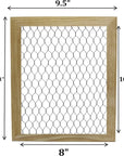 Unfinished Wood Chicken Wire Frame - Ready to Decorate, Add Photos, Collages, Jewelry and More - Measures 9.5" X 11.5" inside 8"X10" | 2 Pack