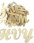 3 Inch 284 Pieces Wooden Letters Unfinished Wood Letters for Crafts Cursive Alphabets with Extras