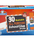All Purpose School Glue Sticks, Washable, 7 Grams, 30 Count