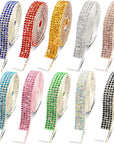 10 Rolls Self Adhesive Rhinestone Ribbon Crystal Diamond Sticker Bling Ribbon DIY Decoration with 2 Mm Rhinestones for DIY Arts Crafts,Wedding Party Decor,Car Phone Decoration.(Each Roll 1 Yard)