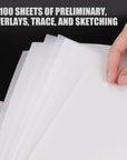 Bachmore 9”X12” Artist’S Tracing Paper Pad, 75 Sheets – Translucent Tracing Paper for Pencil, Marker and Ink - Trace Images, Sketch, Preliminary Drawing, Overlays 32 LB / 50 GSM