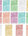 14 Sheets Letter Sticker- Colorful Alphabet Sticker Self Adhesive Vinyl Letter Stickers for DIY Scrapbooking Gifts Box Card Craft