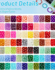 2100 Pieces 8Mm round Glass Beads for Bracelets, 84 Colors Crystal Glass Beads for Jewelry Making and DIY Crafts