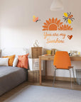 8 Pieces Sunflower Butterflies Painting Stencils for Painting on Wood Flower Butterfly Stencil Kit for Painting on Wall Canvas You Are My Sunshine Reusable Plastic Template for Door Home Decoration