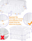 40 Brother Colors 500M Each Embroidery Machine Thread with Clear Plastic Storage Box for Embroidery Sewing Machine