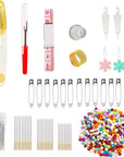 660Pcs Friendship Bracelet String Kit with Storage Box, Embroidery Floss Kit Include 110 Colors Embroidery Thread, 500 Beads, 50 Cross Stitch Tools for Hand Embroidery Knitting Sewing Floss Bobbins