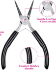 Jewelry Pliers,  Beading Pliers Set with Needle Nose Pliers, round Nose Pliers and Wire Cutter for Jewelry Making Beading Repair Supplies and Crafting (Set of 3)