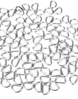 100 Pack Metal D Ring, 1/2 Inch