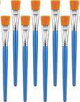 10 Pcs Flat Paint Brushes for Acrylic Painting, 1 Inch Art Paint Brushes Artist Painting Brush for Acrylic Watercolor Oil Detail Painting