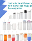 9.8 X 4.7 Inch Silicone Sublimation Mug Tumbler Wrap Blue Insert for Cricut Mug Press Accessories,3 Pieces 3 Thicknesses Suitable for Sublimation Tumblers Cups Mugs Printing