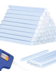 50PCS Mini Hot Glue Sticks - Mini Glue Gun Sticks, 4" Long X 0.27" Diameter, Clear Hot Glue Sticks Small for Fabric,Wood,Paper,Metal,Plastic