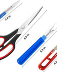 10 Pcs Sewing Seam Rippers, 4 Big and 4 Small Handy Stitch Ripper Sewing Tools with 2 Scissors for Sewing Crafting Thread Removin