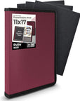 11X17 Art Portfolio Binder with Mounting Paper - (Ruby) Large Portfolio Folder for Artwork Displays 48 Pages, 11 X 17 Presentation Folder with Plastic Sleeves, Portfolio Binder Organizer