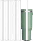 8Pcs Straws Replacement Stanley Cup Straws with 2 Cleaning Brushes Reusable Straws Compatible with Stanley 14/20/30/40 Oz Cup