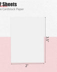 102 Sheets White Cardstock Paper, 2 X 3 Inches Art Craft Paper 250Gsm Heavyduty Construction Paper for DIY Art Invitation Making Scrapbooking
