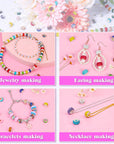 200 PCS Large Hole Beads for Jewelry Making, European Beads Bulk Spacer Beads with Mixed Color Rhinestone Beads Charms for DIY Craft Bracelet Necklace Earring Making