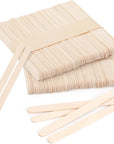1200 Pieces Wooden Craft Sticks, 4.5 Inch Long Natural Wood Popsicle Ice Cream Sticks for DIY Wood Crafts, Hair Removal and Waxing Supplies, Paint Stirrer, Art Projects and Ice Pop Sticks