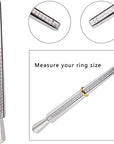 Ring Sizer Mandrel Measuring Tool Steel Ring Sizing Gauge Sizers Set Rubber Jeweler'S Mallet Hammer Metal Finger Size Stick Wire Wrap Rings Tools Jewelry Making Kit