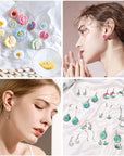 Hypoallergenic Earring Making Kit,  3080Pcs Earring Supplies Kit Includes Earring Hooks, Earring Backs, Jump Rings, Eye Pins, Earring Posts and Tools for Earring Making and Repairing
