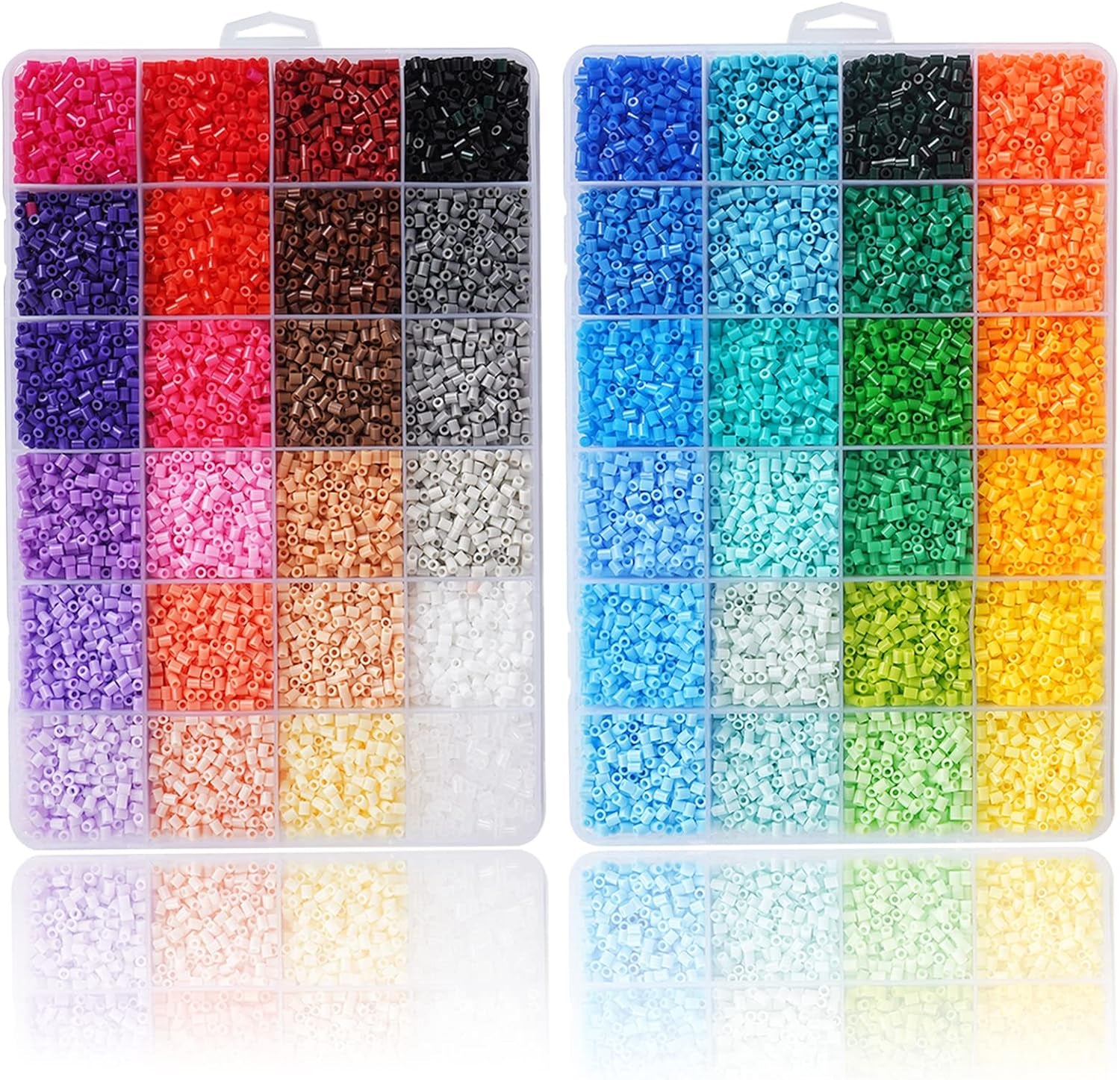 Mini Fuse Beads 24000 Mini Melty Beads 48 Colors Mini Iron Beads Compatible Mini Perler Beads Mini Hama Beads, 2.6Mm Mini  Beads