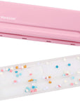 Adjustable 6 Hole Punch: Metal Six Hole Puncher for Planners and 6-Ring Binders with 6 Sheet Capacity for A4 / A5 / A6 / Personal/Pocket Size (Pink)