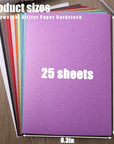 25 Sheets Glitter Cardstock, 8.5 X 11 Inches Premium Sparkle Cardstock Paper 300Gsm Heavyweight Shimmer Cardstock for DIY Crafts Scrapbook Making