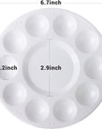 6 Pack Paint Tray Palettes, Plastic Paint Pallet for Kids Art Painting Palette for Painting or DIY Craft Class, White