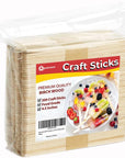 200 Pcs Natural Wooden Food Grade Craft Sticks - Ice Cream Stick - Popsicle - 4.5 Inch Length - Suit Crafting, Stirring, Paddle, Waxing, Small Ice Pop Stick for DIY Kids Popcicle -