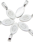 100Pcs Silver Glue on Bail Charm Pendant Earring Bails for Glass Tile DIY Pendants Finding 22X8Mm