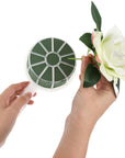 2Pcs Wedding Bouquet Holder Bridal Handle Bouquet Plastic Flower Foam Handle with Mud DIY Bridal Flowers Wedding Decoration Size L Green