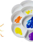 2 Pcs Paint Palette Tray Plastic for Kids and Adults to Create DIY Craft Professional Art Painting