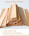 230 PCS Wooden Candle Wicks for Candle Making 0.5Mm Natural Candle Wood Wicks Wick Stickers Wick Clips Candle Cores Kit for DIY Candle Making Craft