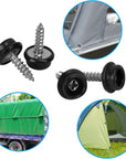 100PCS Stainless Steel Screws Marine Grade Boat Canvas Snaps 3/8"Socket with Stainless Steel 5/8"Screw, Snaps for Boat Cover, Snap Screw Stud, Made of High-Quality Materials(Black-100Pcs)