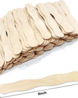 100 Pcs Wooden Fan Handles 8 Inch, Jumbo Craft Sticks for Wedding Programs, or Paint Mixing Crafts Home Art Projects, Classroom Art Supplies
